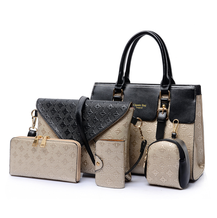 Luxury Leather Handbags Set- Black