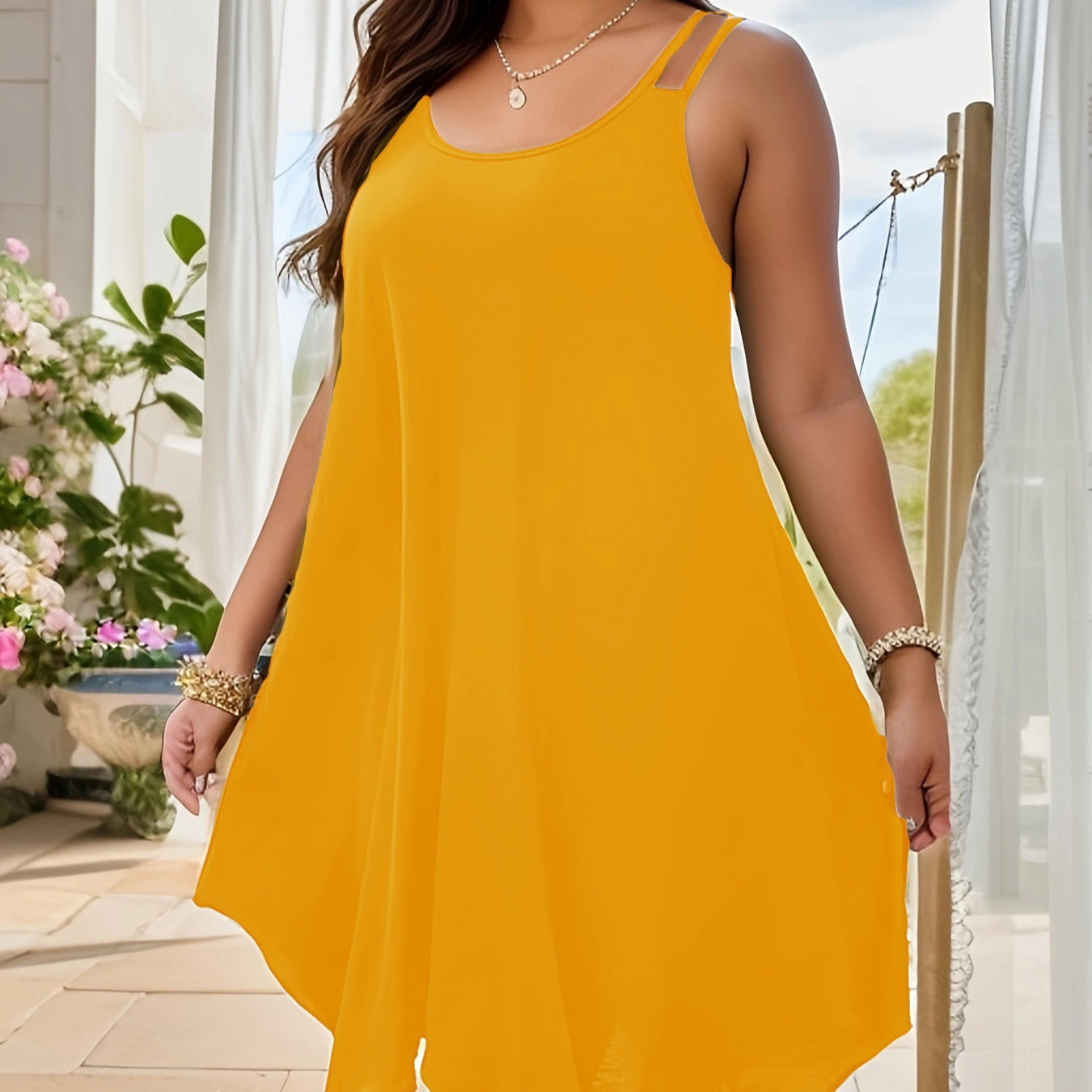 Fashion Plus Size Design Loose And Comfortable Dress