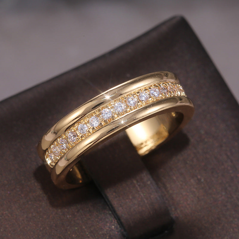 Copper-Plated Fashion Golden Ring For Women