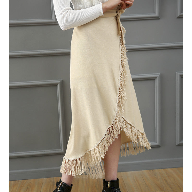 Fringed Hip Skirt For Women