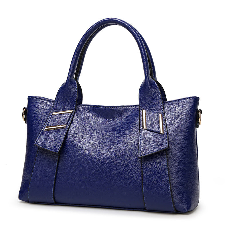 Horizontal Square Embossed PU Handbag