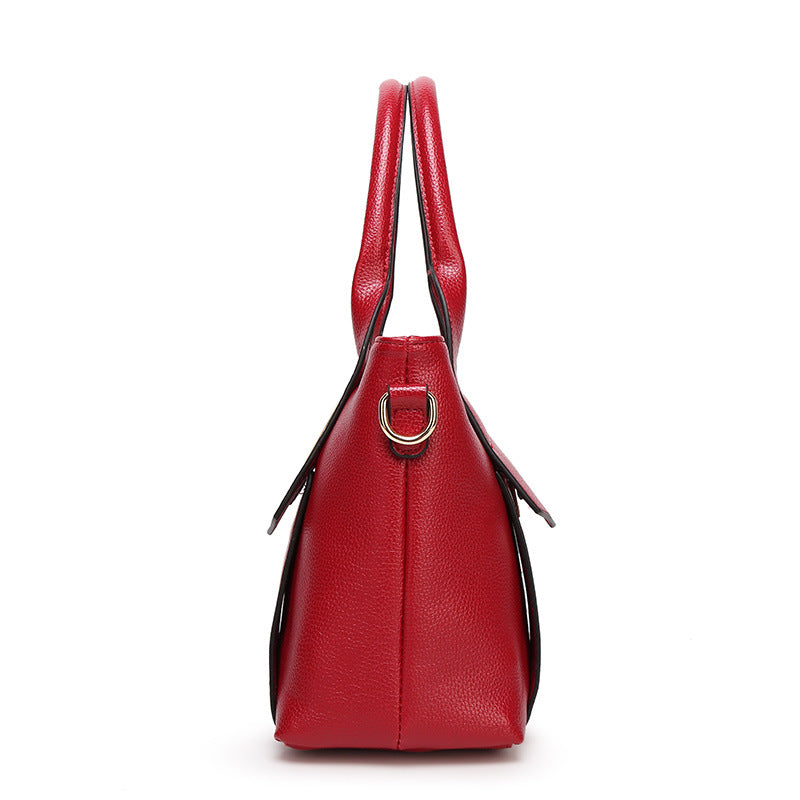 Horizontal Square Embossed PU Handbag