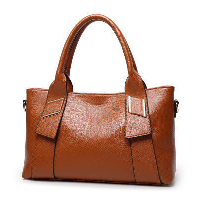 Horizontal Square Embossed PU Handbag