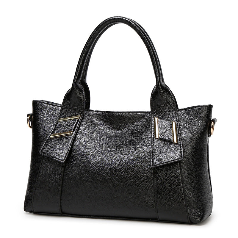 Horizontal Square Embossed PU Handbag