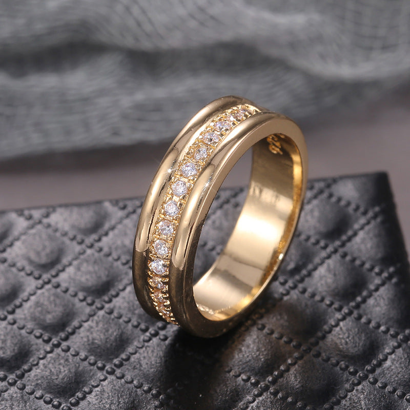 Copper-Plated Fashion Golden Ring For Women