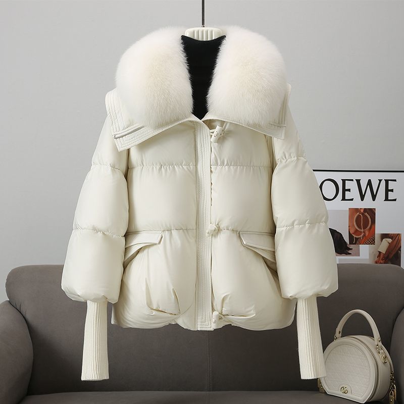 Women's Fur-Collar Cotton-Padded Short Winter Jacket