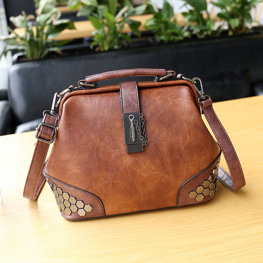 Fashion PU Silt Pocket  Handbag For Women