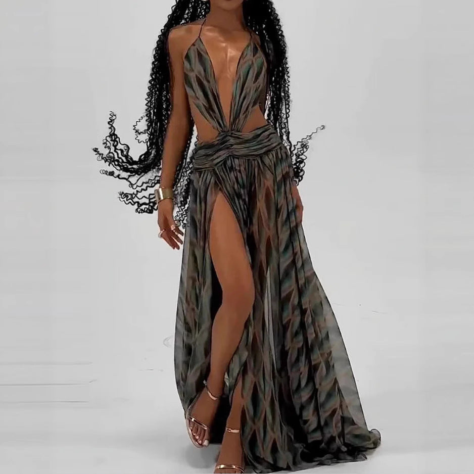 New Women's Clothing Summer Hollow-out Camisole Long Dress