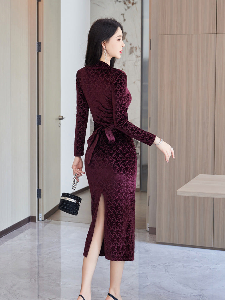 Fashion Personality Velvet Dress For Women