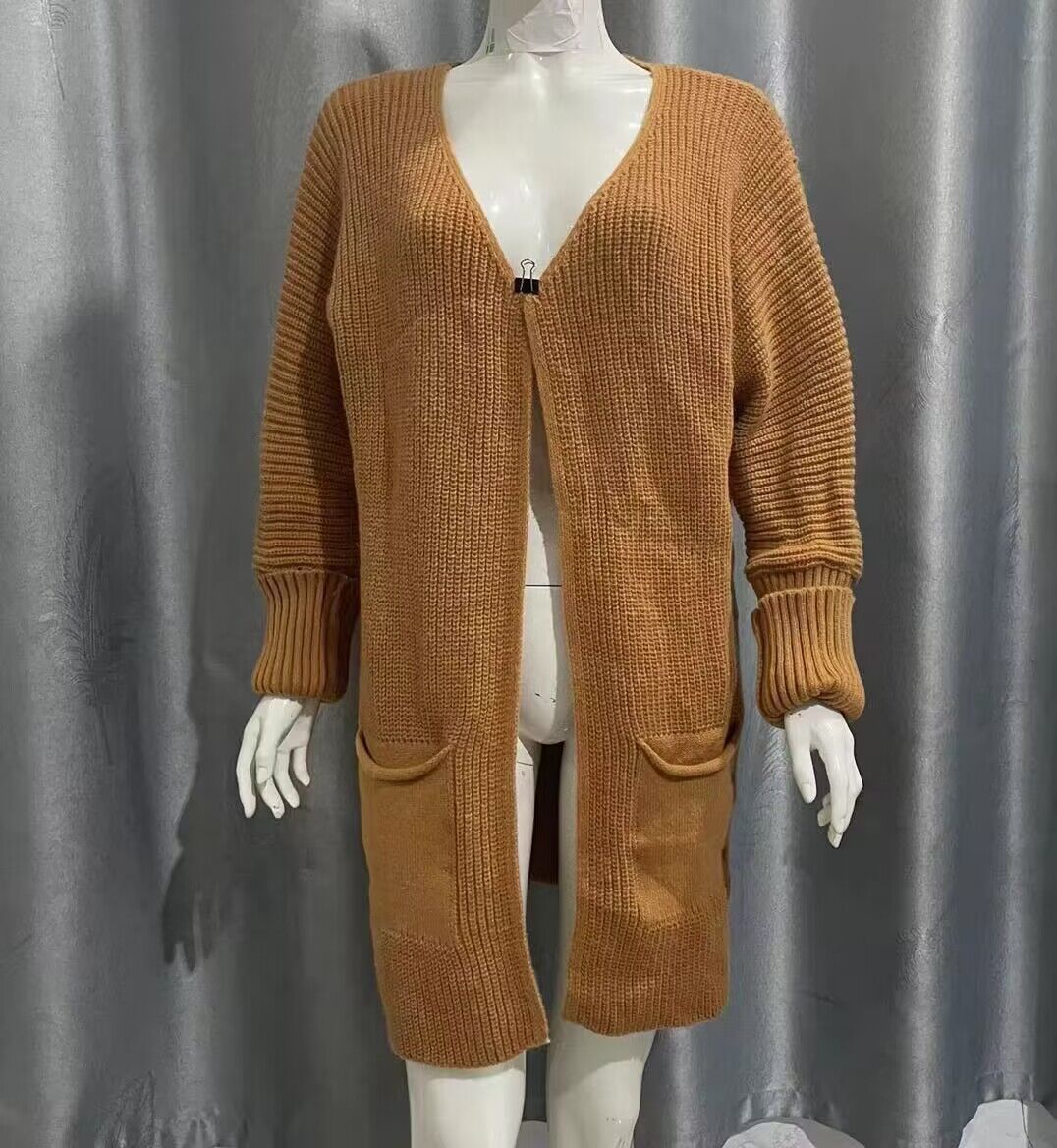 Loose Knitted Midi Sweater Coat
