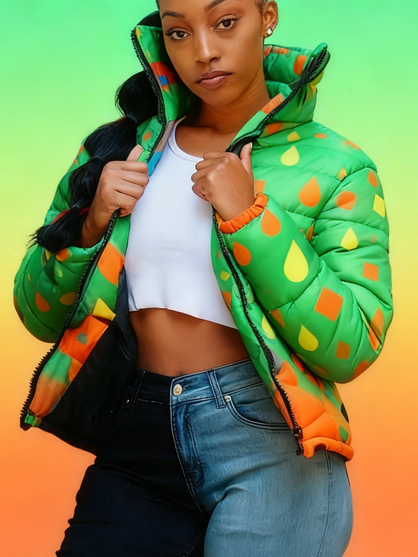 Colourful Parkas Cardigan Jacket