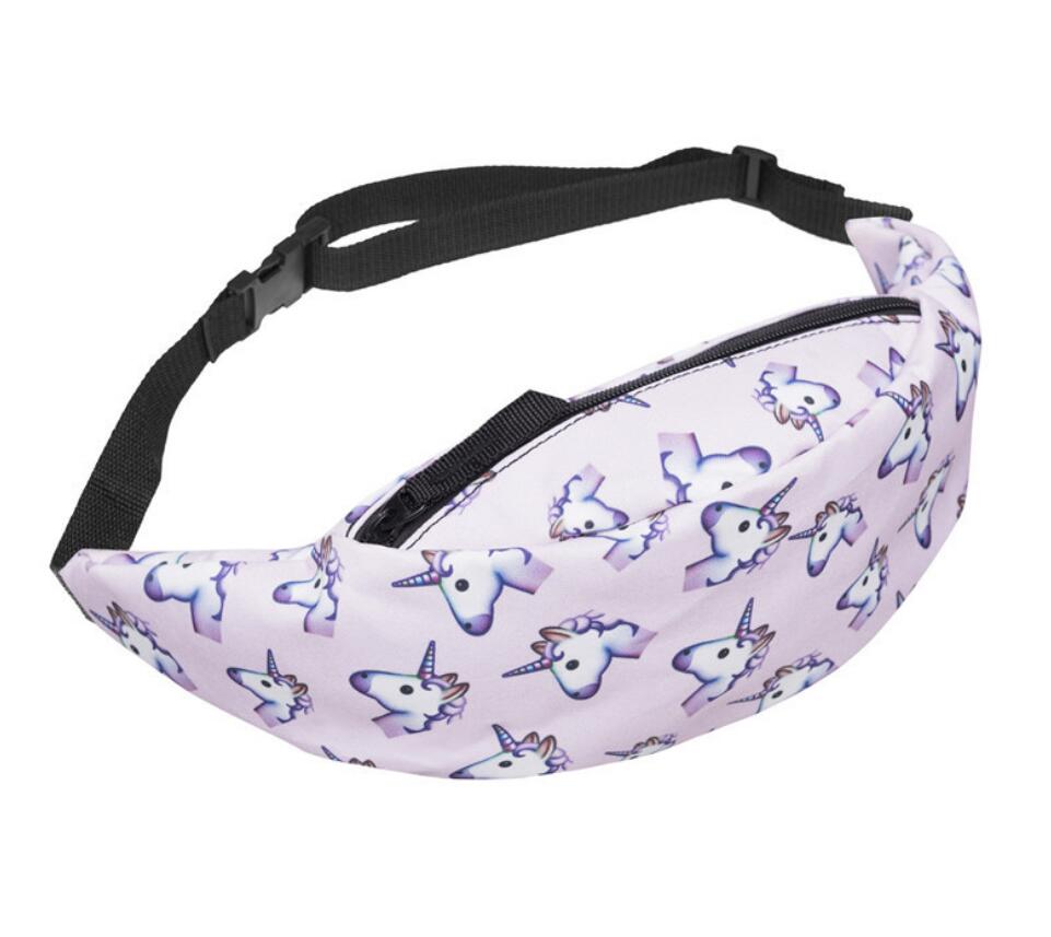 Printed Waist Zipper Bag