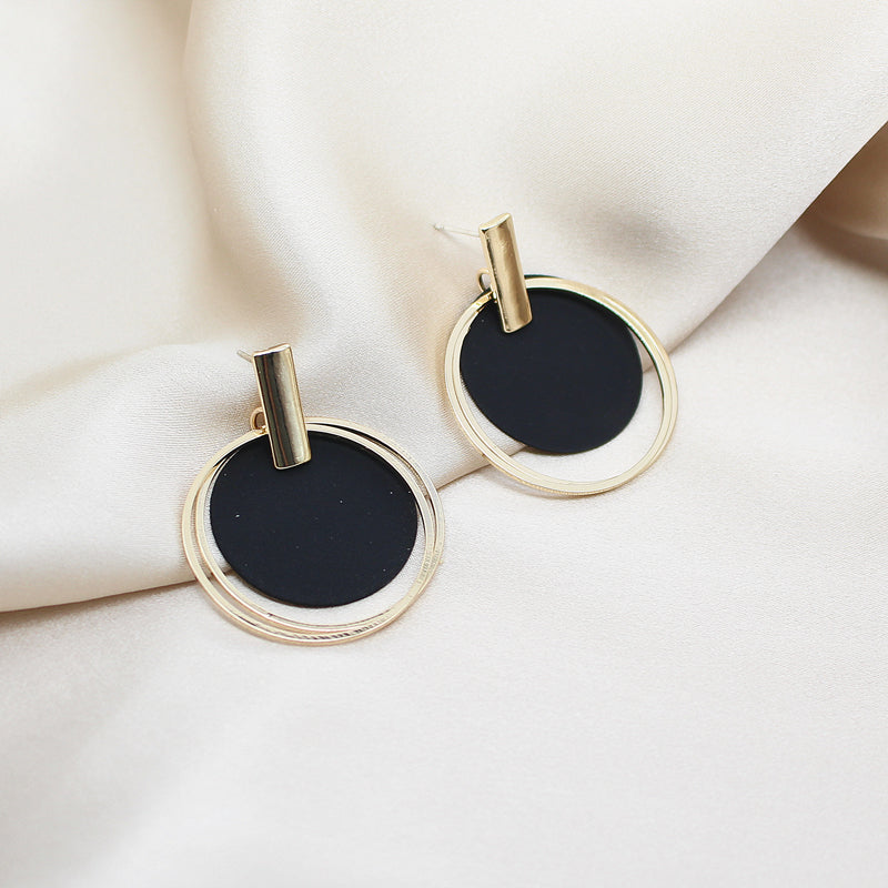 Sterling silver double hoop earrings