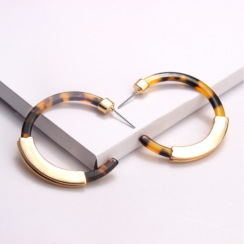 Fashion Bohemia Acrylic Acetate Hoop Earrings