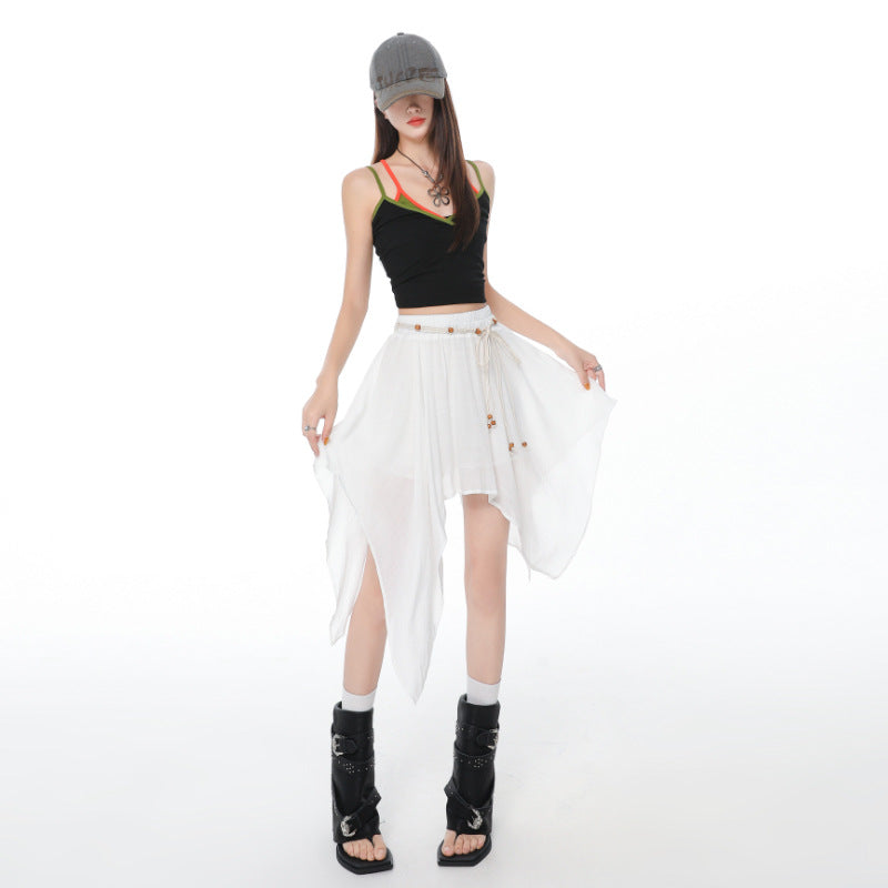 Chiffon Irregular A-Line Skirt