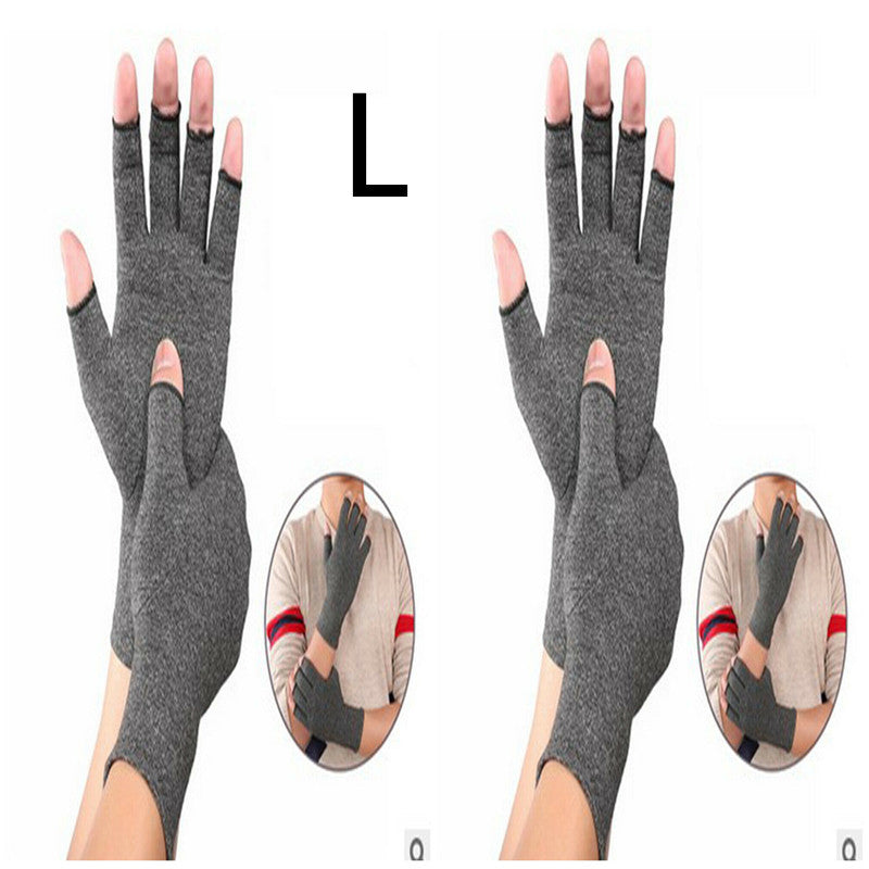 Non-Slip Breathable Health Care Nursing Half-Finger Gloves For Arthritis