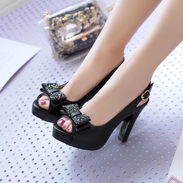 Bow High Heel Women's Shoes