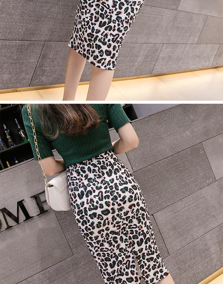 Split Mid-Length Bag Hip Pencil Skirt