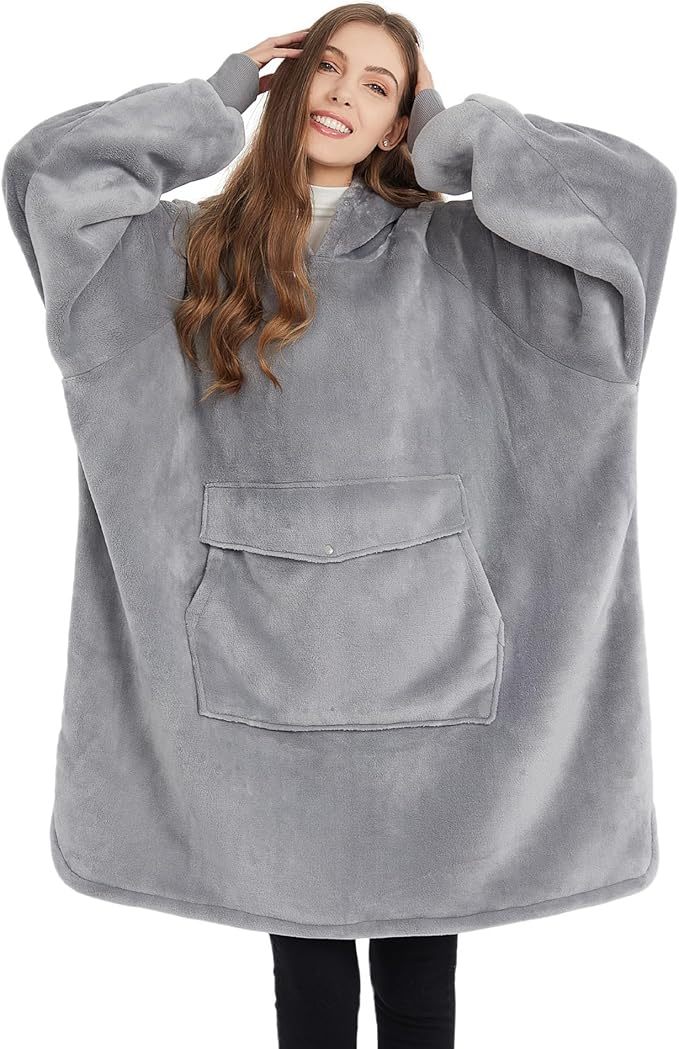 Cosy Blanket Hoodie Sweatshirt With Giant Pocket - US Only