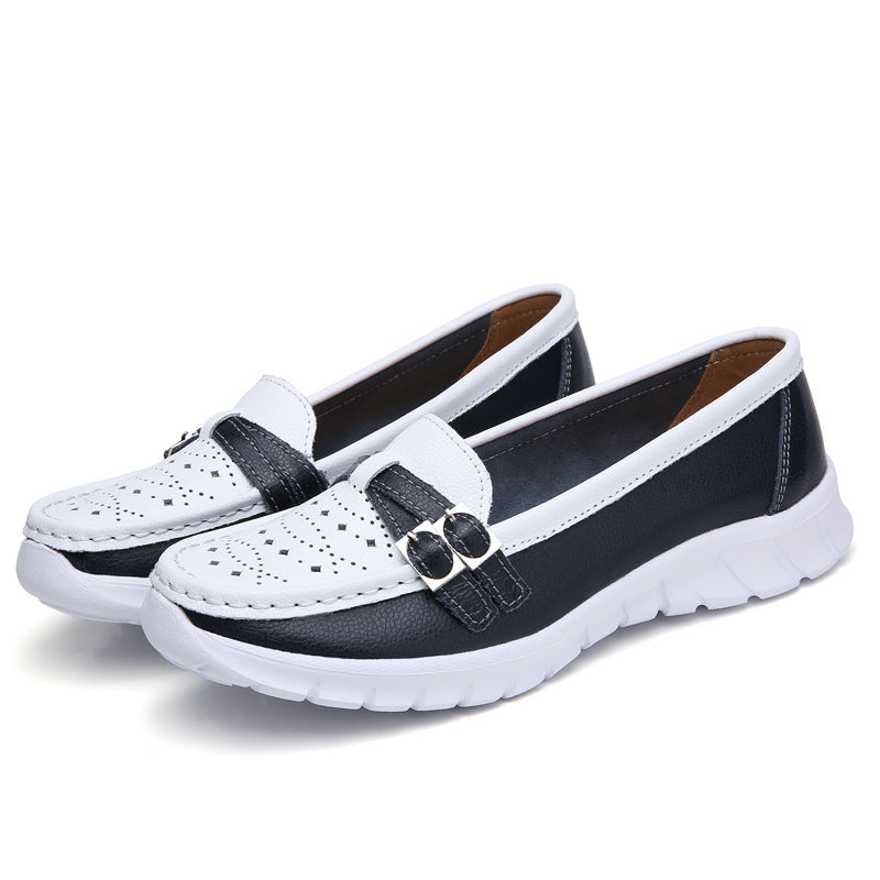 Simple Flat-Heel Slip-On Shoes For Women