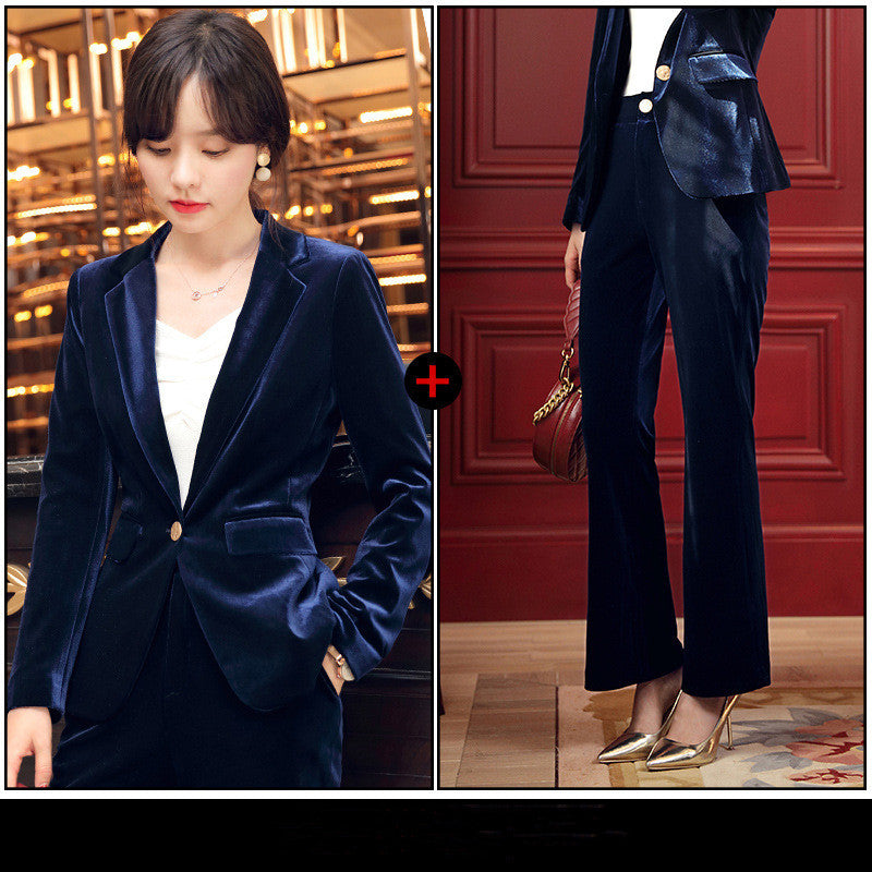 British Style Two-Piece Women's Suit - Jacket & Trousers