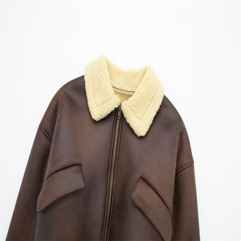 Thickened New Lapel Double-Sided American-Style Short Jacket