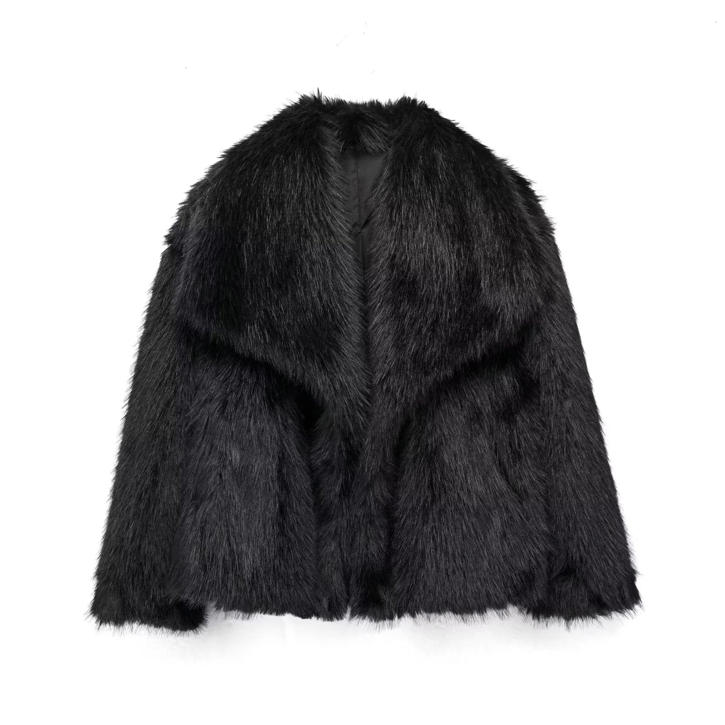 European & American Socialite Style Top Coat -Artificial Fur