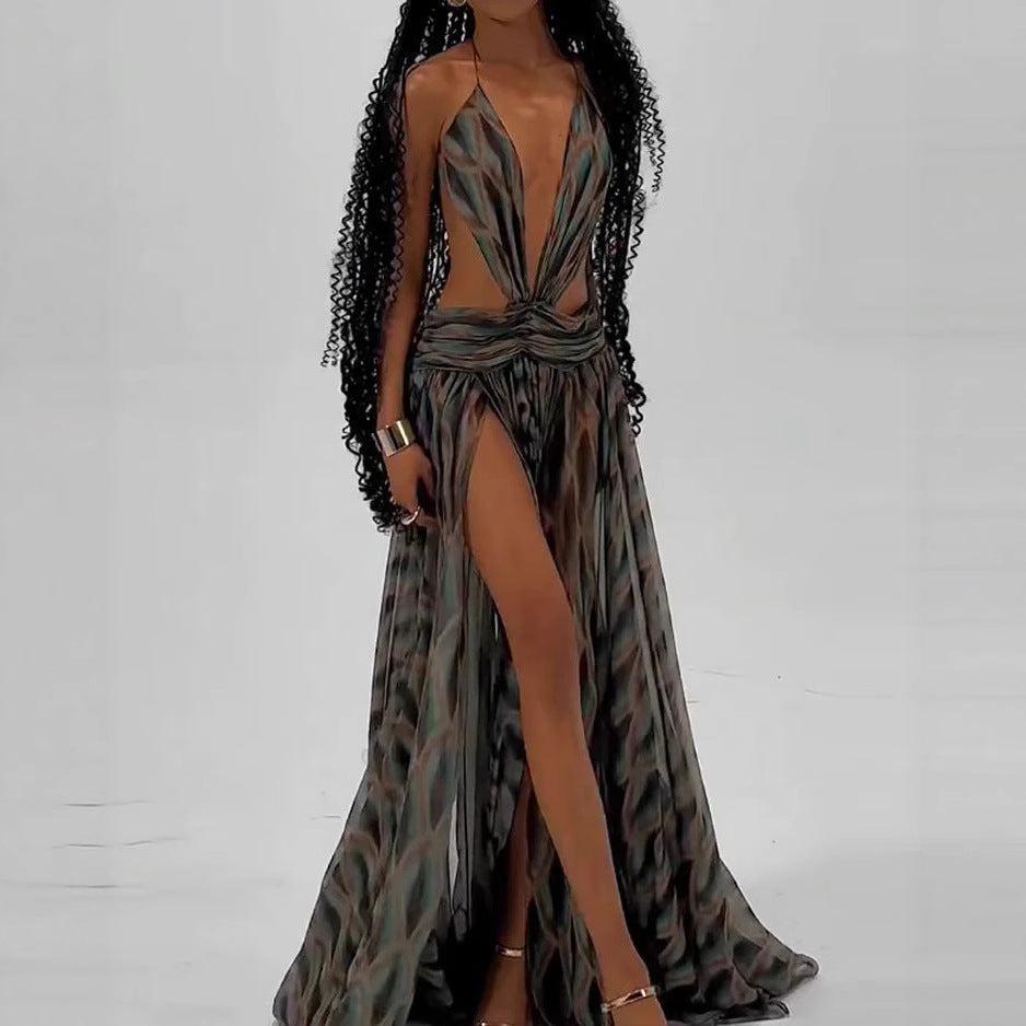 New Women's Clothing Summer Hollow-out Camisole Long Dress