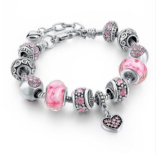 Crystal Beads Bracelets & Bangles - Snake Chain Charm Bracelets For Women