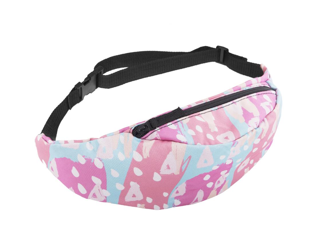 Printed Waist Zipper Bag