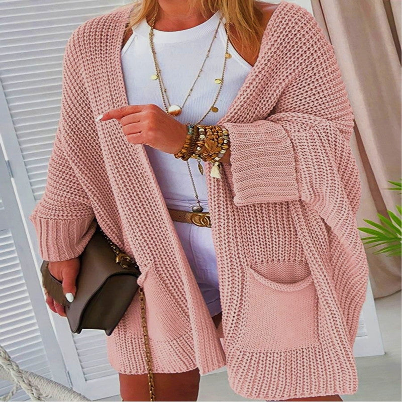 Loose Knitted Midi Sweater Coat