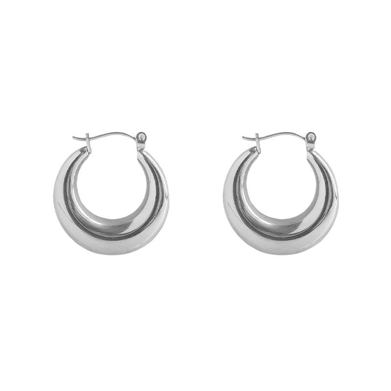 Non-Fading Gold-Plated Silver Hoop Earrings