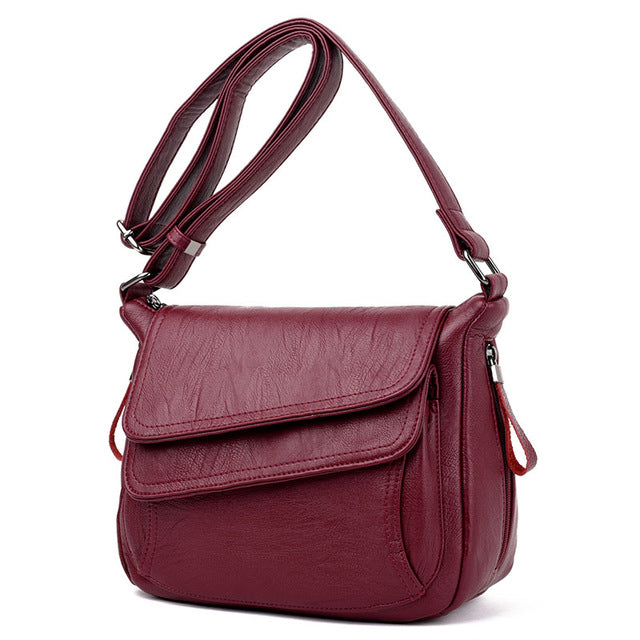 Winter style white handbag luxury leather handbag