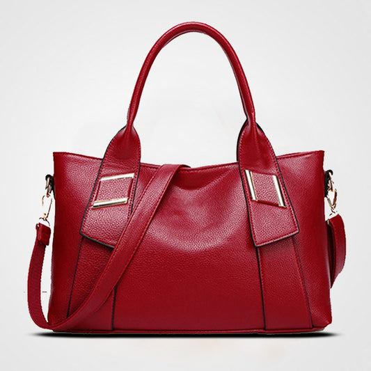 Horizontal Square Embossed PU Handbag