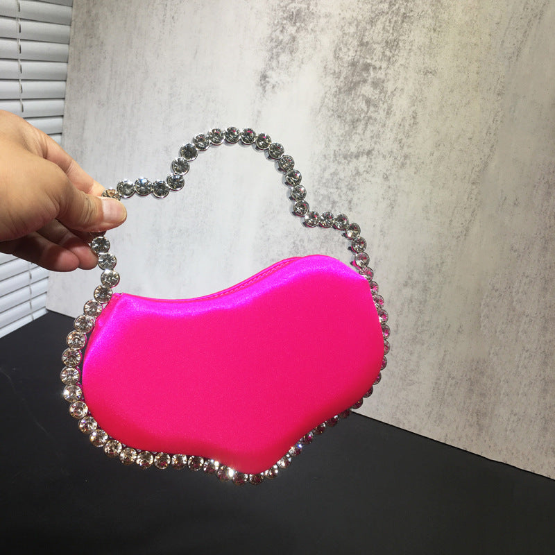 New Rhinestone Irregular Handbag For Women