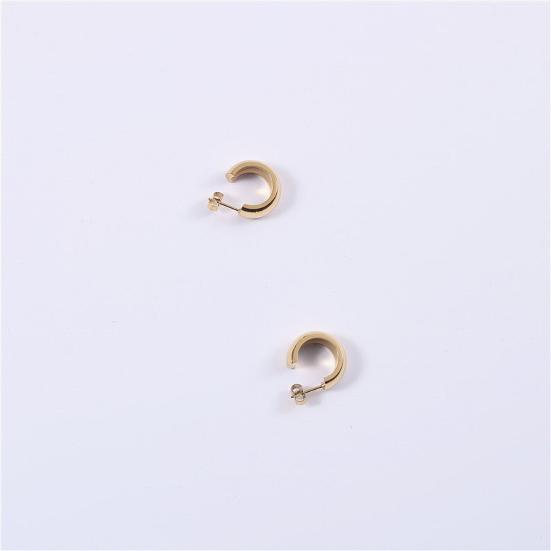 Stacked exaggerated hoop earrings