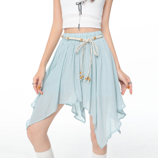 Chiffon Irregular A-Line Skirt