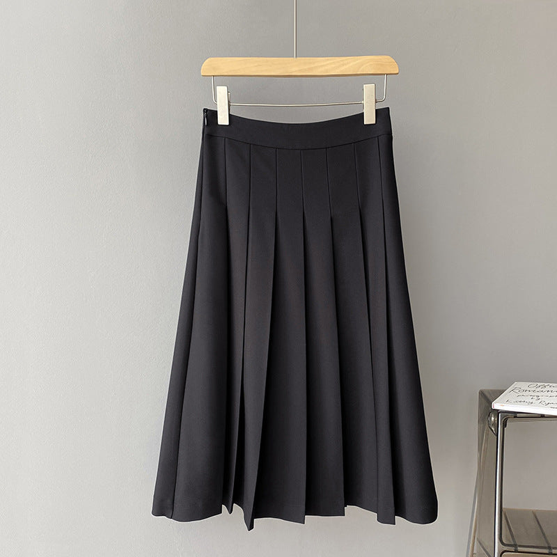 Ladies' French-Style Pleated Retro Skirt