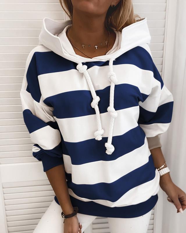 Women's Long-Sleeved Striped Thin Sweater