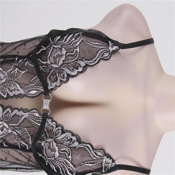 Transparent Crocheted Lenceria Lingerie Nightwear