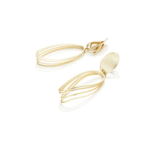 Women's Matte Metal Hoop Earrings