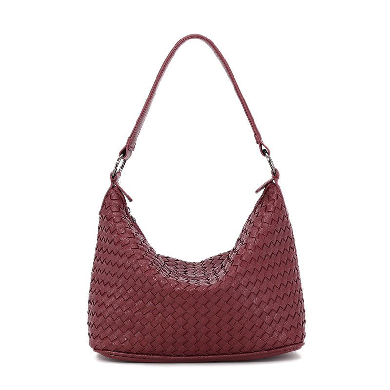 Woven Korean-Style Shoulder Handbag For Women