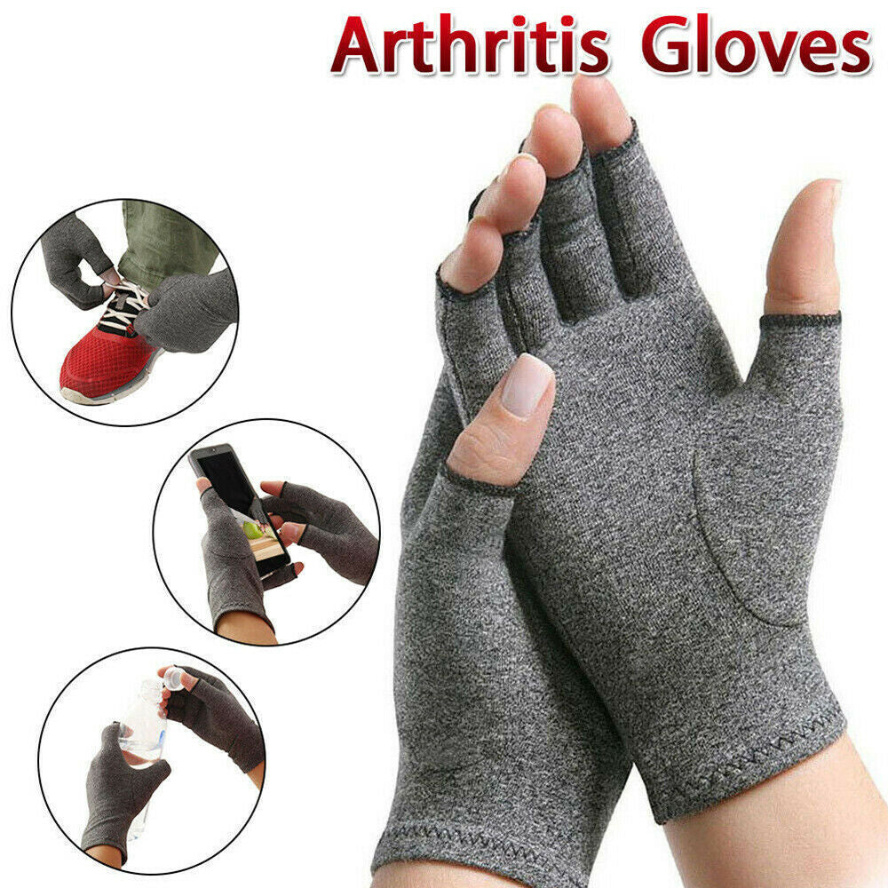 Non-Slip Breathable Health Care Nursing Half-Finger Gloves For Arthritis