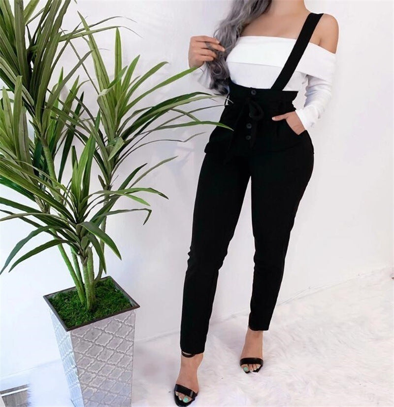 Slim Casual Suspender Trousers