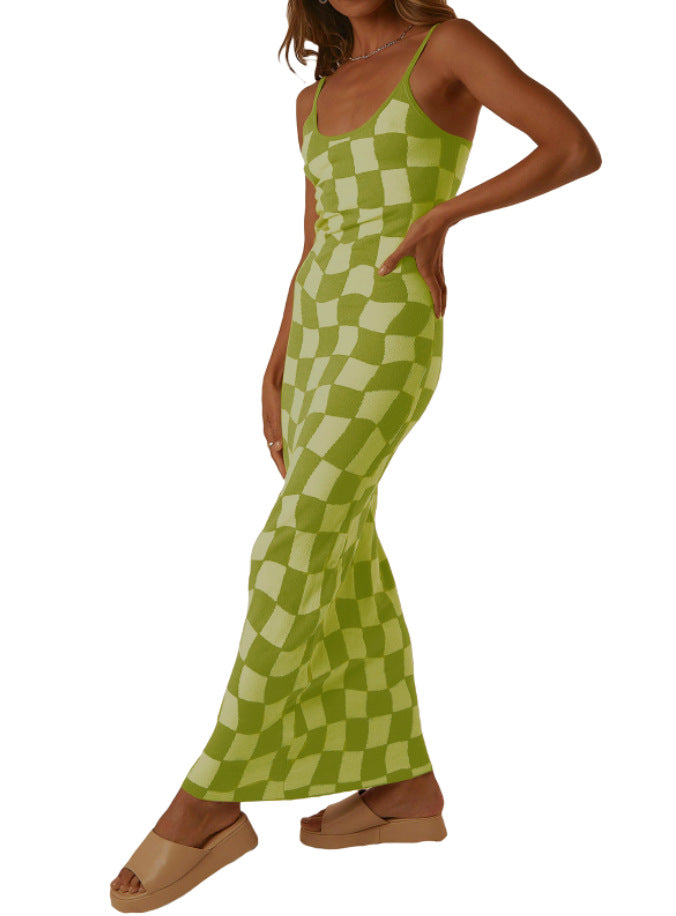 European & American Style Fashion Printing Slim-Fit Slimming Dress