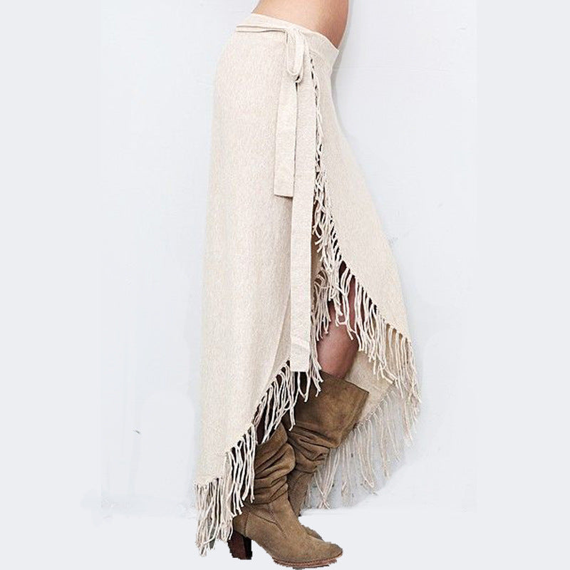 Fringed Hip Skirt For Women