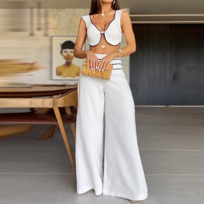 Women's Vest + Trousers Vacation Suit