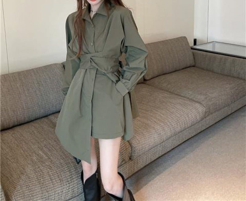 Polo Shirt Dress & Shorts Outfit