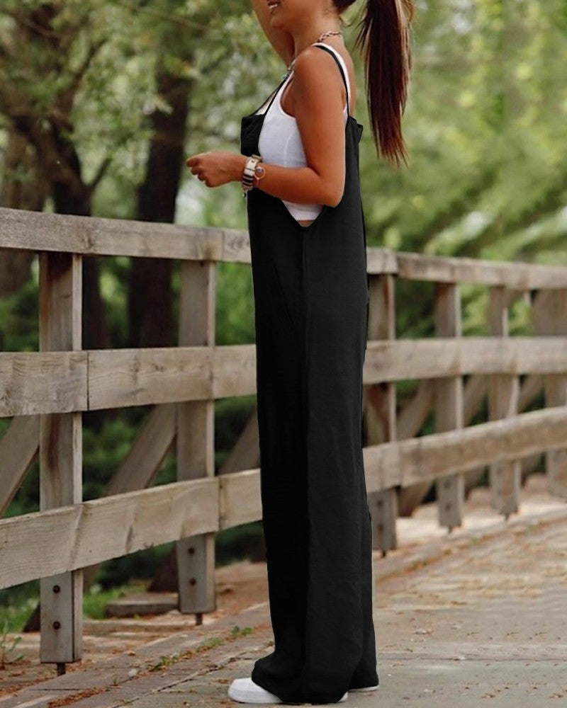 Sleeveless Jumpsuit With Pockets