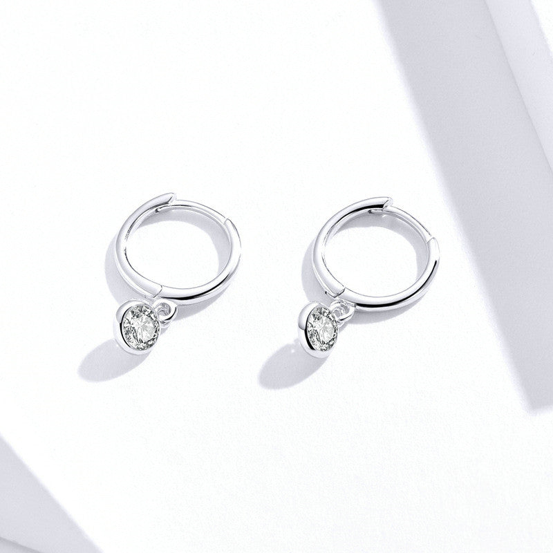 Zircon Ear Hoop Earrings